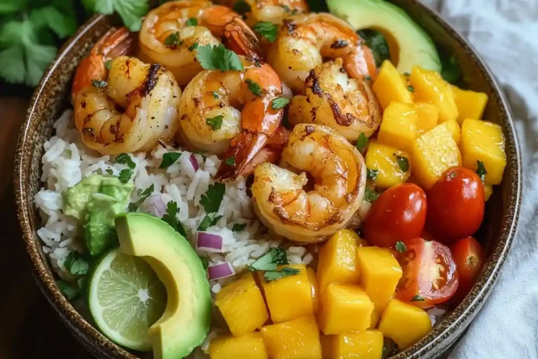 Shrimp Mango Rice Bowl