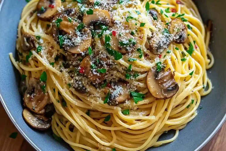 Garlic Mushroom Spaghetti