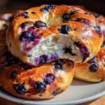 Blueberry Greek Yogurt Bagels