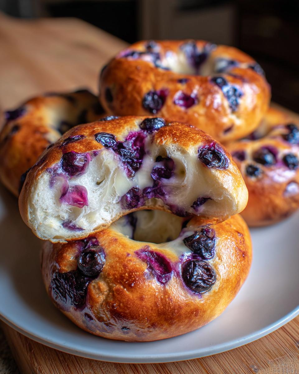 Blueberry Greek Yogurt Bagels - detail 2