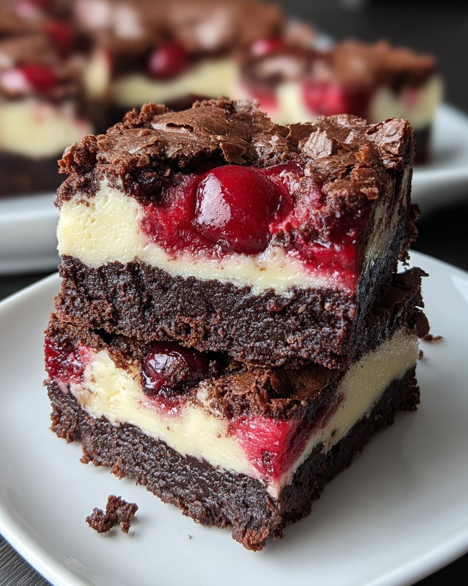 Cherry Cheesecake Brownie Bars - detail 1