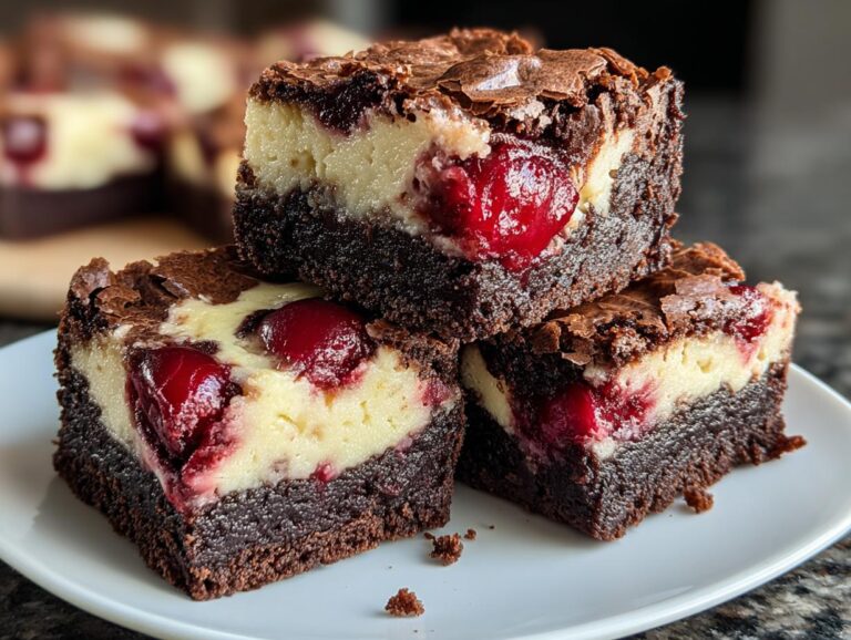 Cherry Cheesecake Brownie Bars