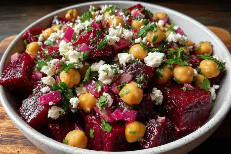 Chickpea Beet Feta Salad