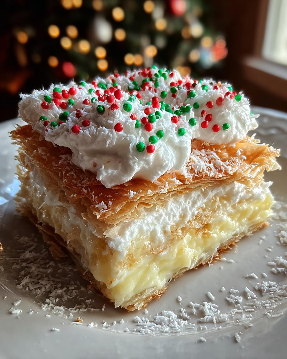 Christmas Coconut Dessert Lasagna - detail 1