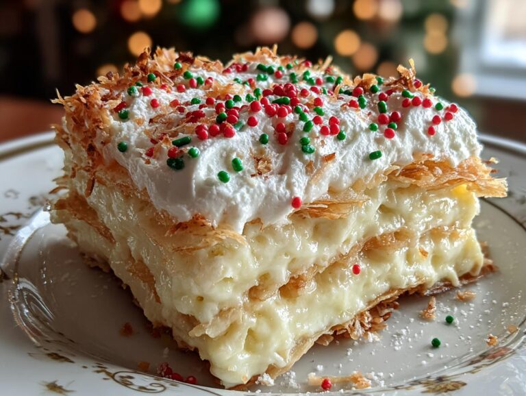 Christmas Coconut Dessert Lasagna