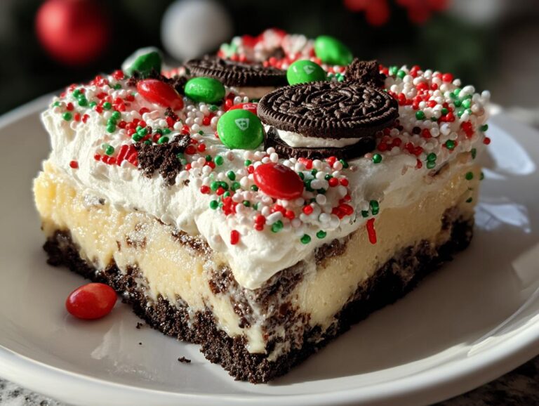 Christmas Oreo Lasagna