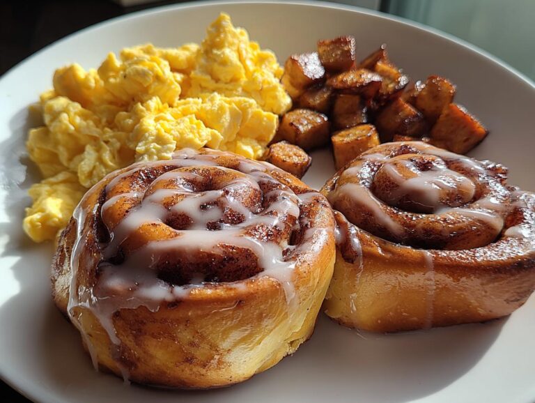 Cinnamon Roll Sausage Breakfast