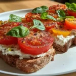 Cottage Cheese Tomato Toast Made Easy in 7 Minutes 3 Cottage Cheese Tomato Toast