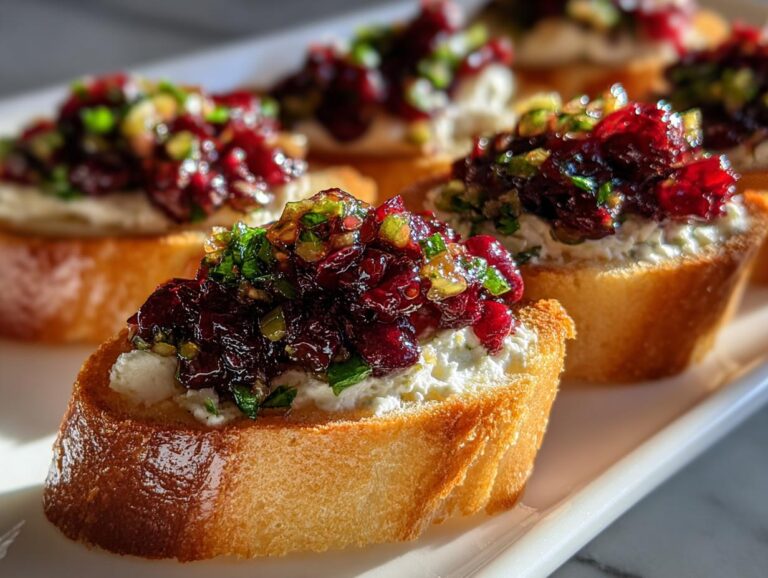 Cranberry Jalapeño Crostini