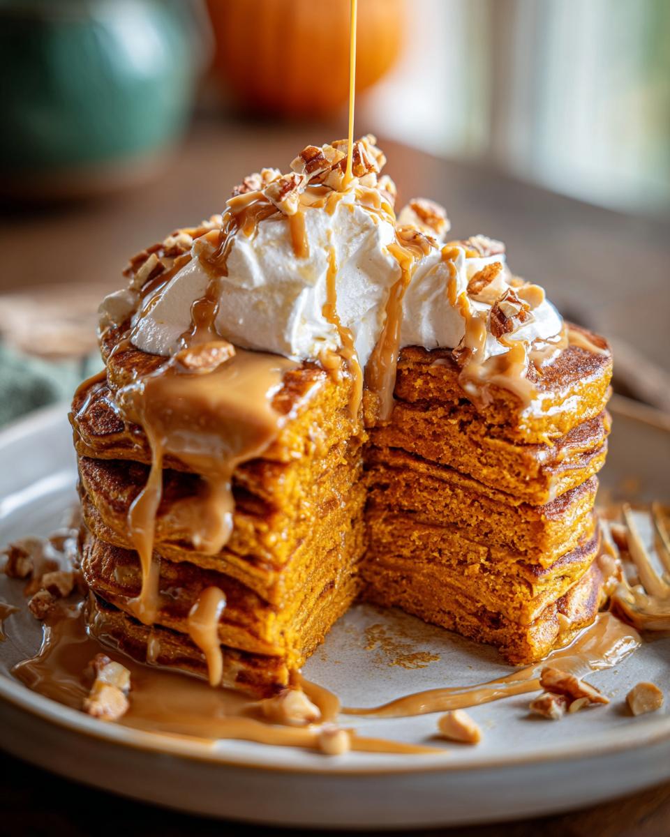 Pumpkin Peanut Butter Pancakes - detail 2