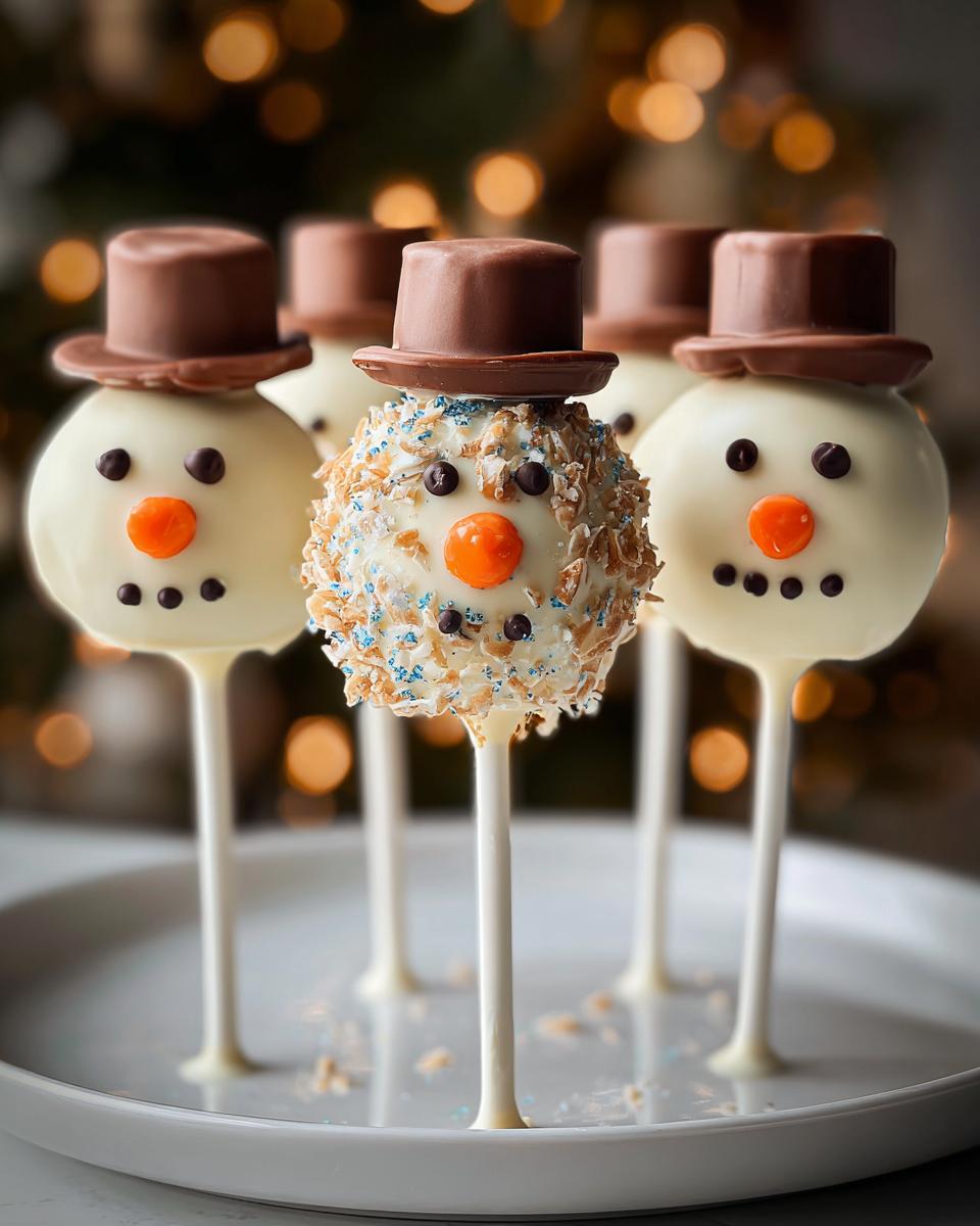 Snowman Cake Pops - detail 1