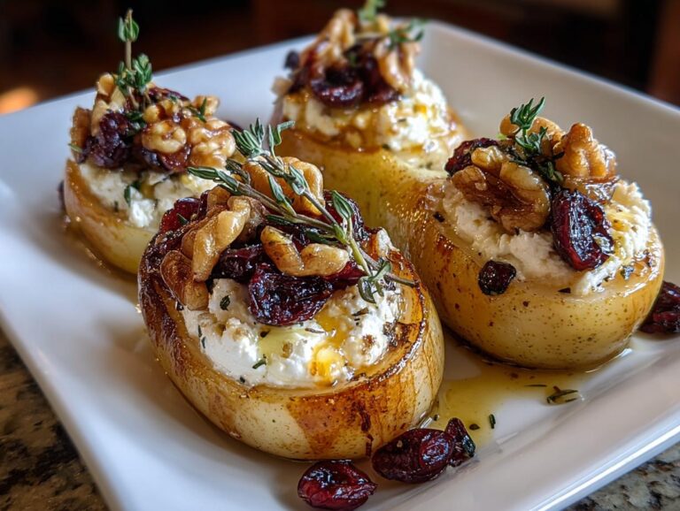 3-Ingredient Baked Pear Appetizer – A Sweet & Savory Masterpiece 2 Baked Pear Appetizer