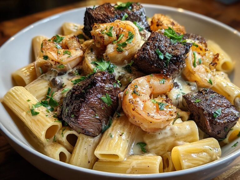 Cajun Steak and Shrimp Alfredo