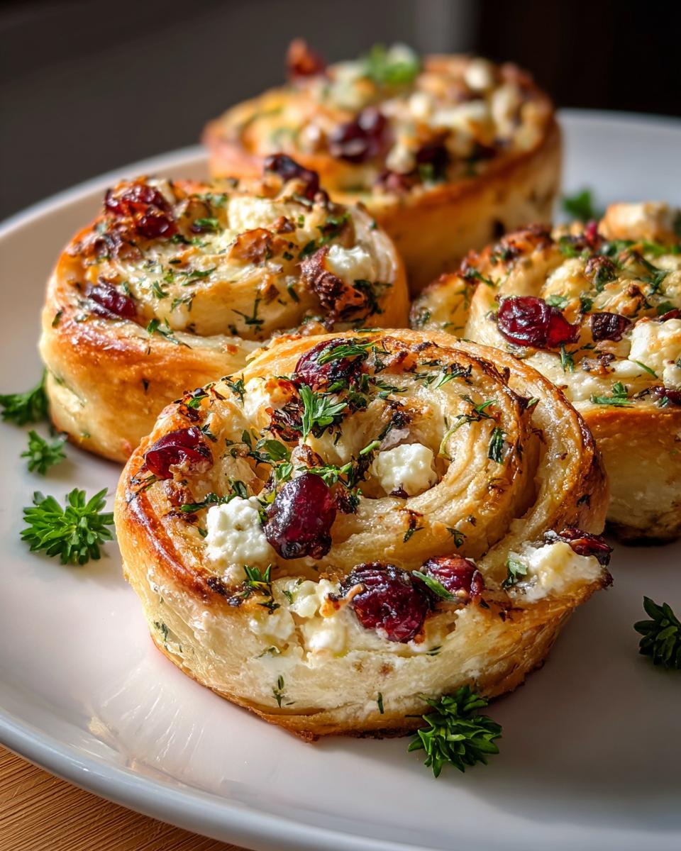 Cranberry Cream Cheese Pinwheels - detail 1