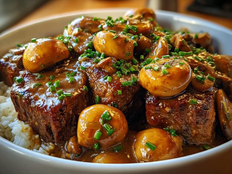 Cube Steak Mushroom Casserole