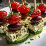 Greek Cucumber Feta Skewers