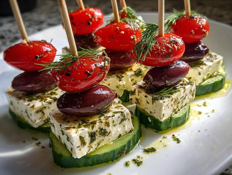Greek Cucumber Feta Skewers