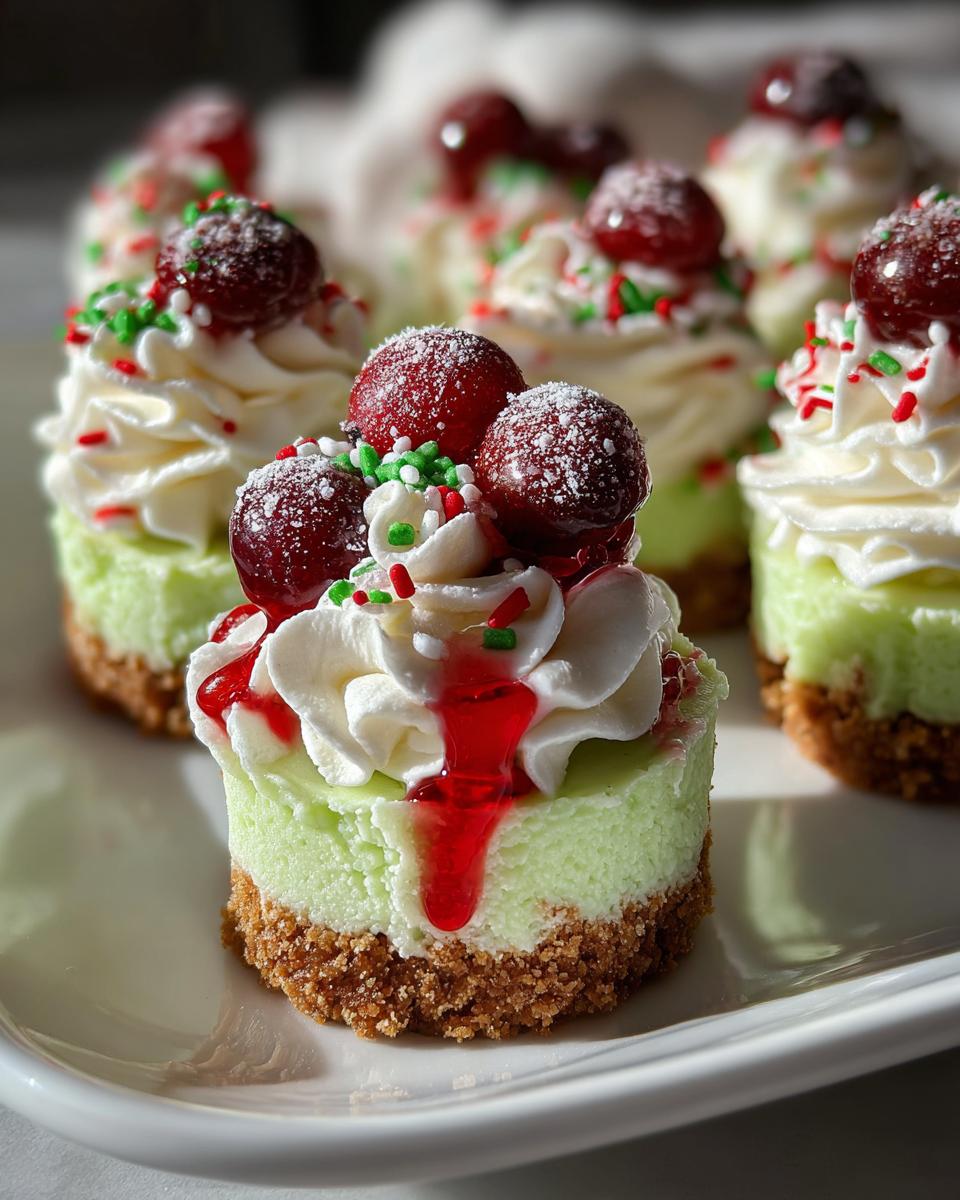 Irresistible Grinch Mini Cheesecakes Ready in 30 Minutes 6 Grinch Mini Cheesecakes - detail 2