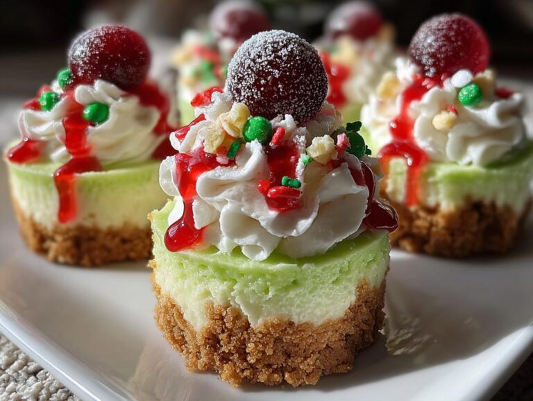 Irresistible Grinch Mini Cheesecakes Ready in 30 Minutes 4 Grinch Mini Cheesecakes