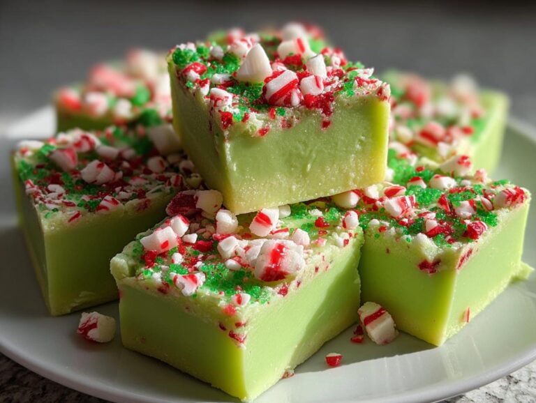 Grinch Peppermint Fudge