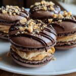 Peanut Butter Chocolate Macarons