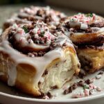 Irresistible Peppermint Bark Cinnamon Rolls in 12 Steps 7 Peppermint Bark Cinnamon Rolls
