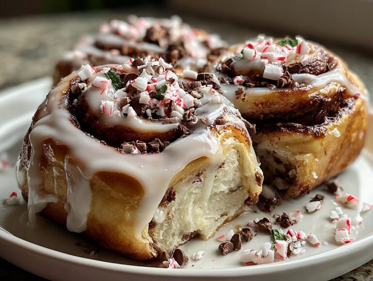 Irresistible Peppermint Bark Cinnamon Rolls in 12 Steps 4 Peppermint Bark Cinnamon Rolls