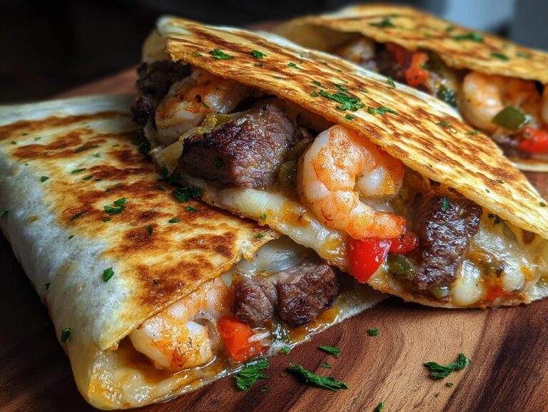 Steak and Shrimp Quesadillas