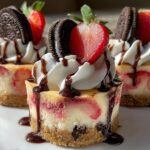 Strawberry Oreo Cheesecakes
