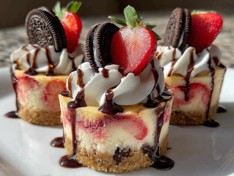 Strawberry Oreo Cheesecakes