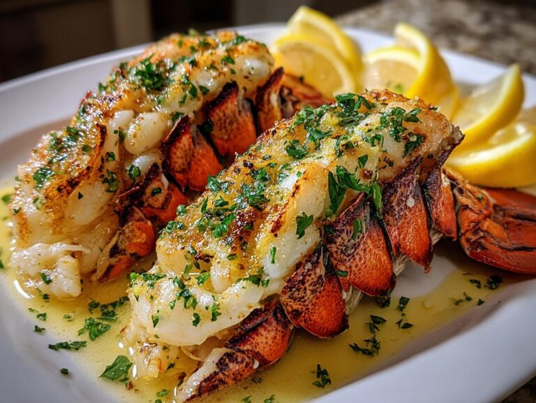 Garlic Butter Baked Lobster Tails