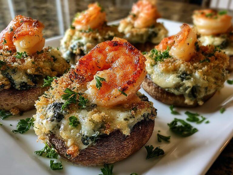 Seafood Stuffed Mushrooms