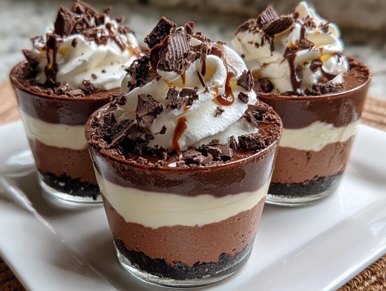 35-Minute Triple Chocolate Mousse Cups - Irresistibly Rich! 2 Triple Chocolate Mousse Cups