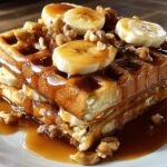 Banana Caramel Waffles