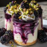 Blackberry Pistachio Cheesecake