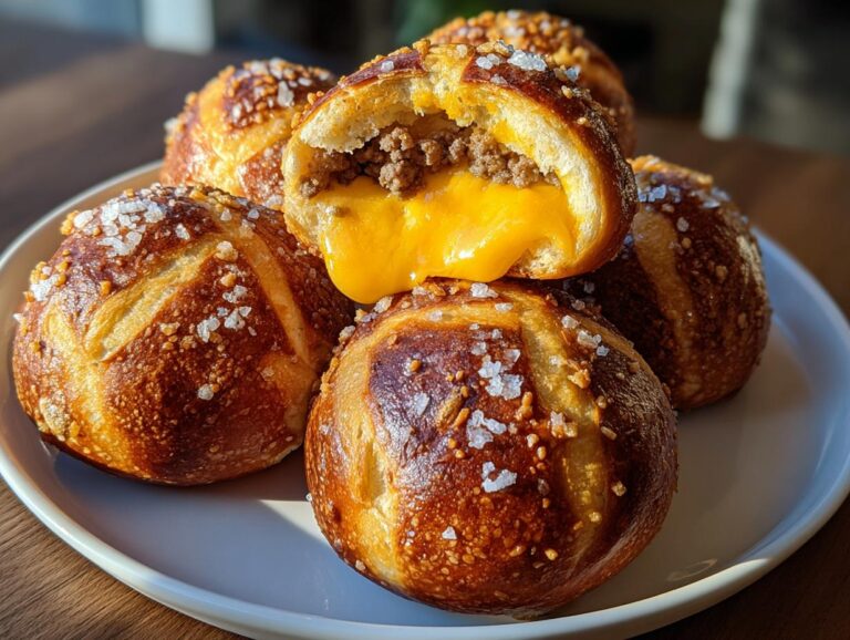 Cheeseburger Pretzel Bombs