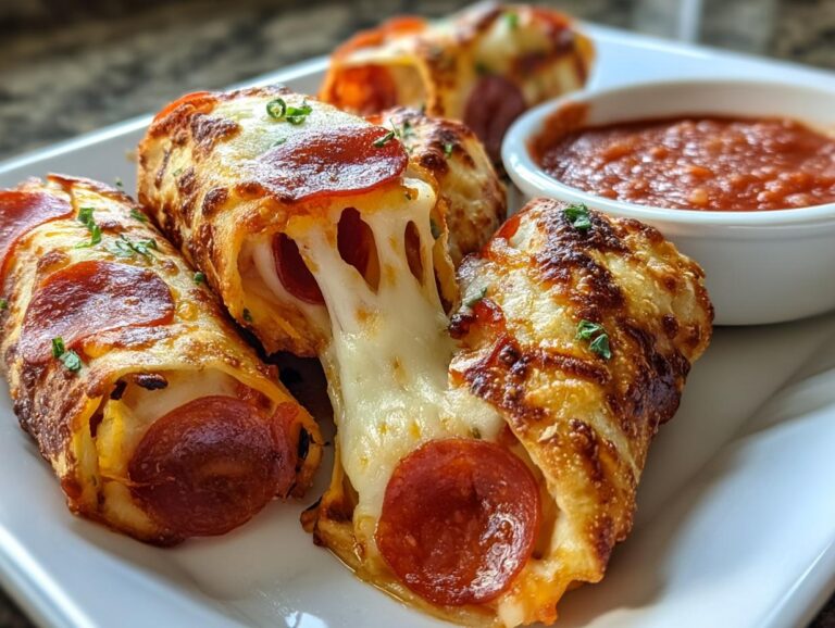 Cheesy Pepperoni Pizza Rolls