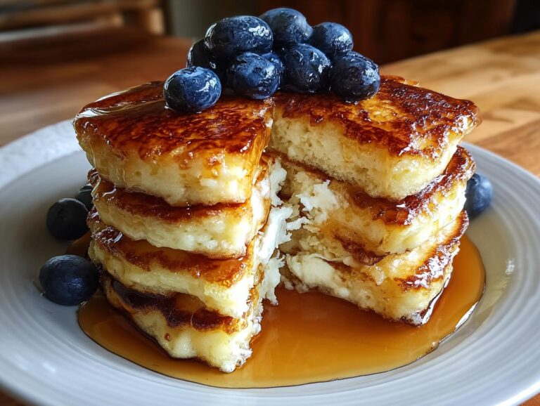Fluffy Cottage Cheese Pancakes