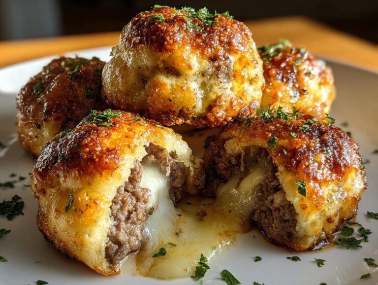 Garlic Parmesan Burger Bombs