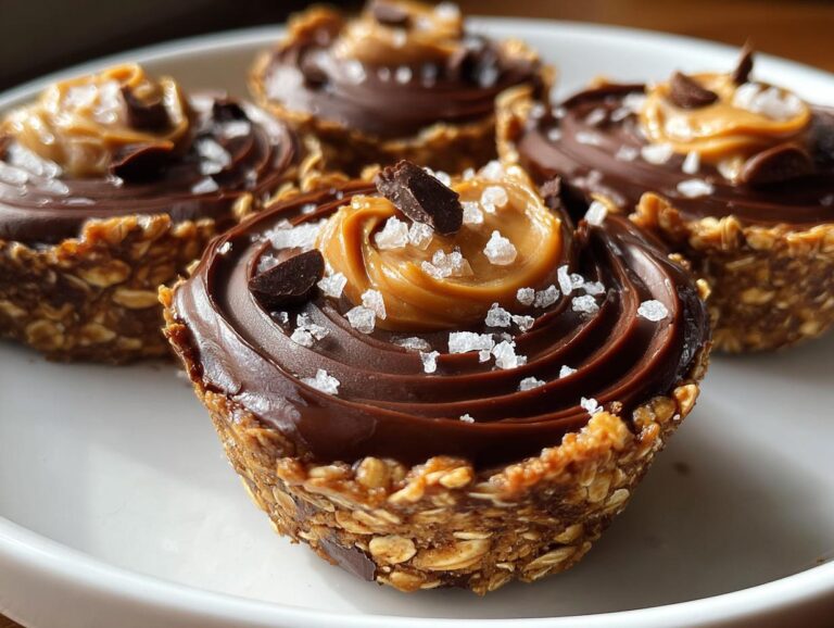 No Bake Peanut Butter Oat Cups