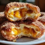 Peach Cobbler Cheesecake Donuts