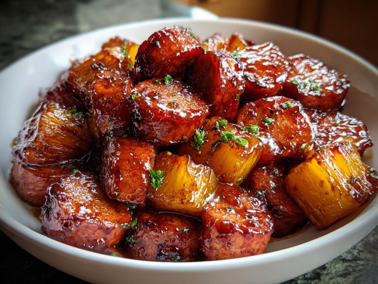 Pineapple Brown Sugar Sausages