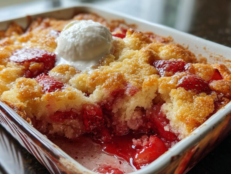 Irresistible 3-Ingredient Strawberry Dump Cake Recipe 2 Strawberry Dump Cake