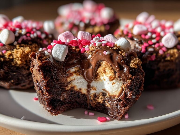Valentine S’mores Brownie Bites